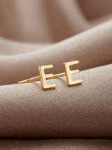 Next Posh Totty Designs Petite 9ct Gold Tone Initial Stud Earrings- Buy online at McGrocer
