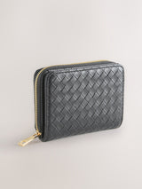 Next Black Weave Midi Purse- Buy online at McGrocer