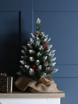 Next Pre Lit Berry and Cone Christmas Table Tree, 60cm- Buy online at McGrocer