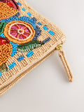 Orange beaded pouch 12x18 cm, UK version