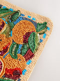 Orange beaded pouch 12x18 cm, UK version