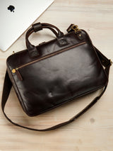 Next Posh Totty Designs Personalised Leather Laptop Bag- Buy online at McGrocer