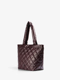 Scalpers red quilted skull tote bag with dimensions, imported from the UK
