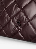 Scalpers red quilted skull tote bag with dimensions, imported from the UK