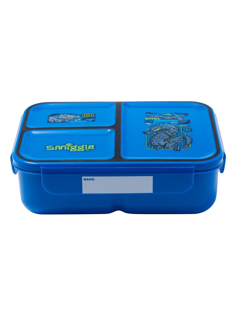 Smiggle Blue All Stars Boost Trio medium lunchbox (British brand)