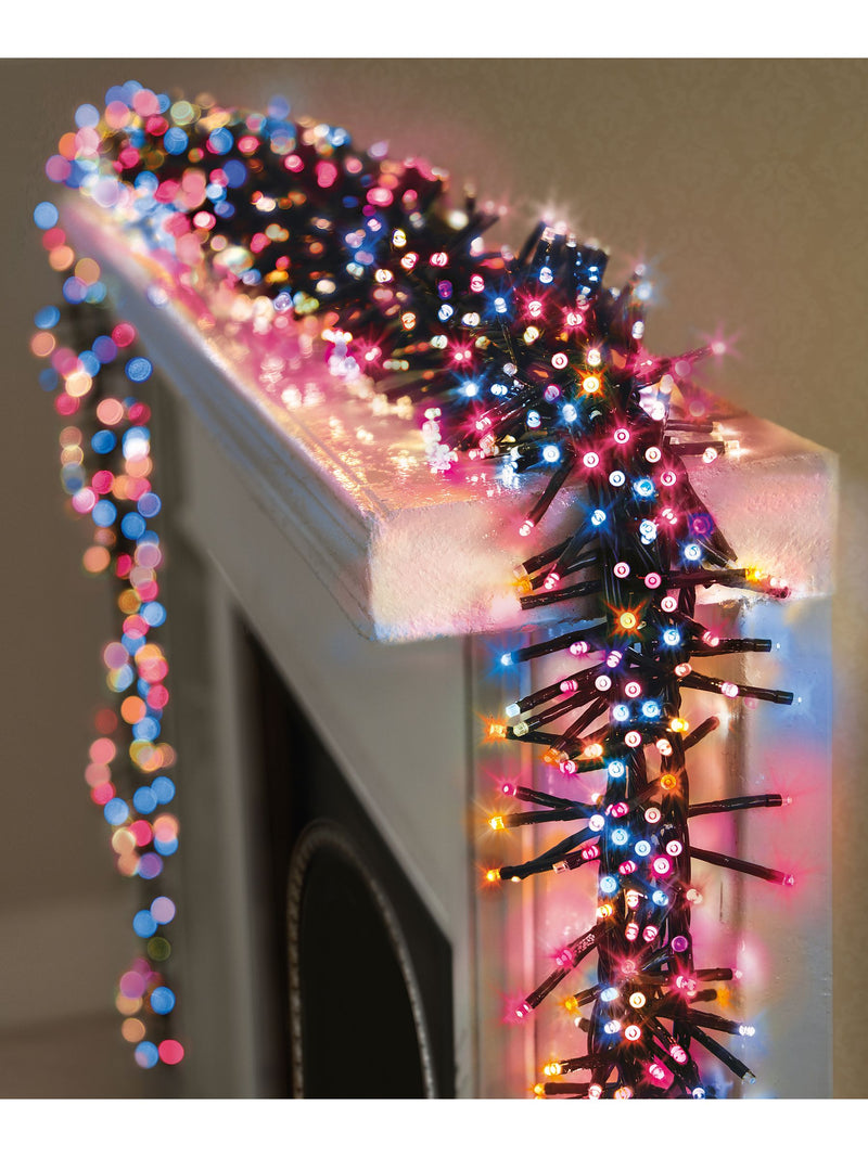 Premier Decorations 1440 multiaction LED cluster lights with timer, imported from the UK