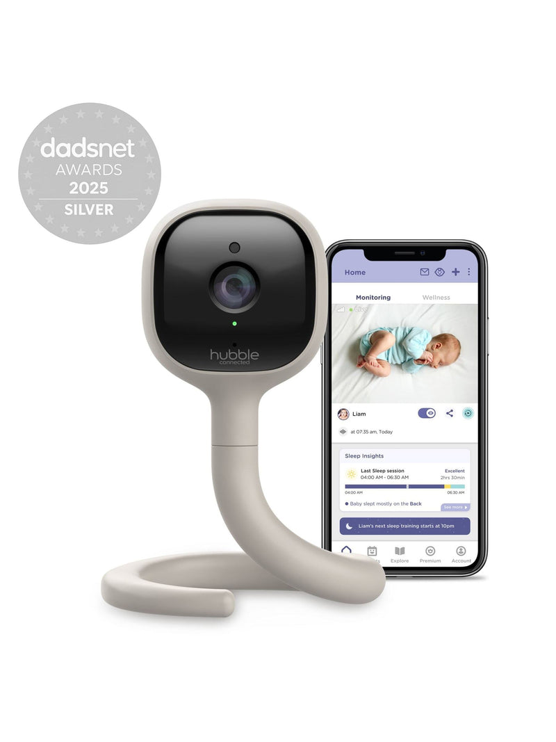 Hubble white Go Baby 2K QHD baby monitor, UK version