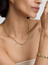 Next D.LOUISE Gold Tone Waterproof Paperclip Necklace- Buy online at McGrocer