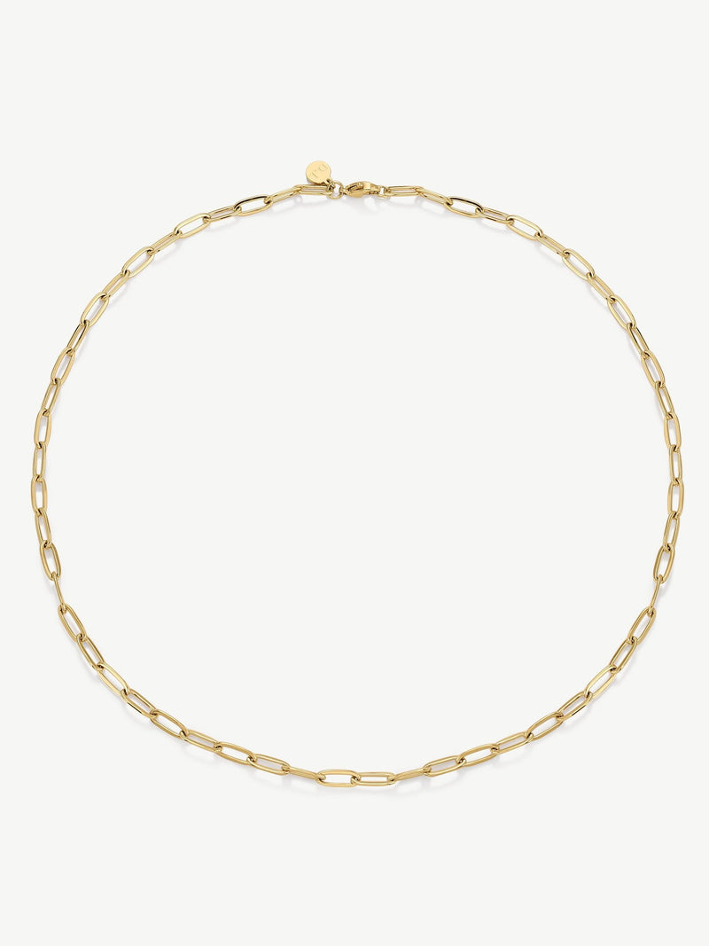 D.LOUISE gold tone paperclip necklace (British brand)