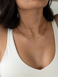 D.LOUISE gold tone paperclip necklace (British brand)