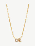D.LOUISE gold tone cubic zirconia pendant necklace (British brand)