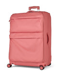 Rock Luggage large suitcase coral orange 104L, imported from the UK