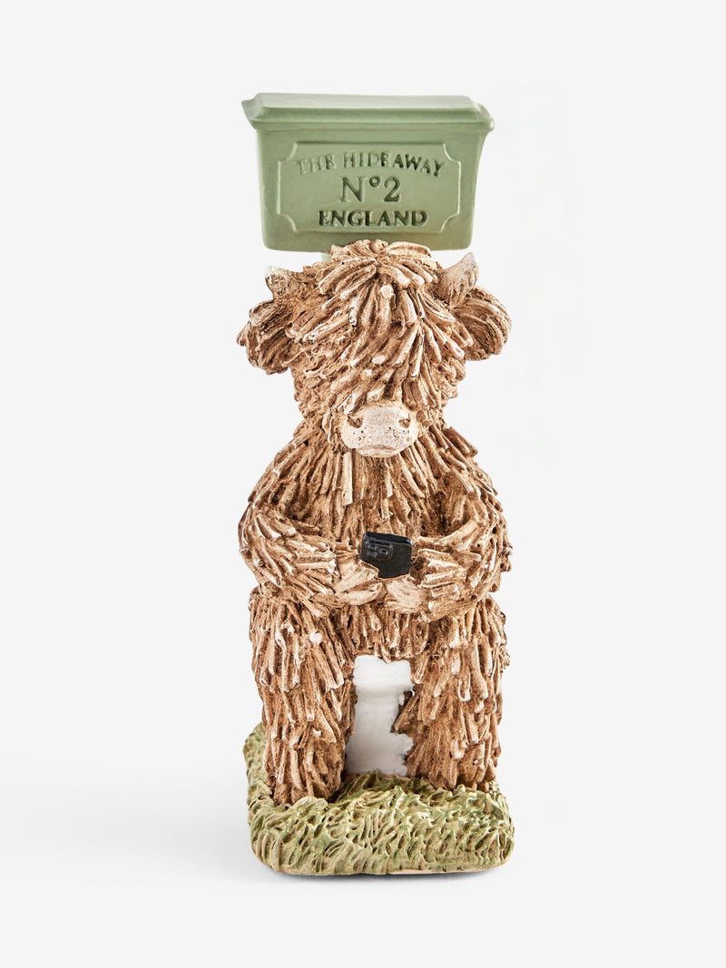 Hamish the Highland Cow bathroom ornament, UK version