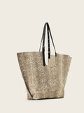AllSaints White Ara Snake tote bag 100% leather (British brand)