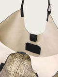 AllSaints White Ara Snake tote bag 100% leather (British brand)