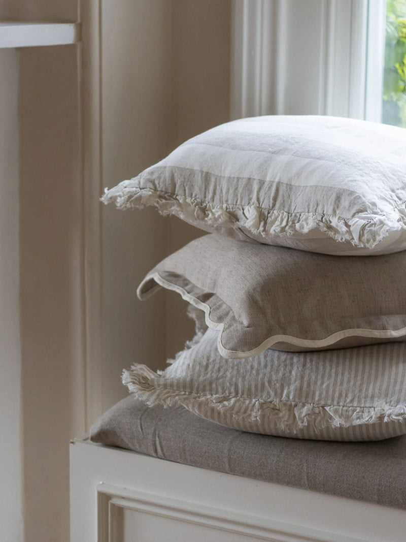 Ellenvale Interiors Halliie ruffle stripe cushion cover 45x45 - British product
