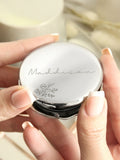 PMC personalised floral round compact mirror (British brand)