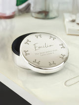 Next PMC Personalised Bow Round Trinket Box One Size- Buy online at McGrocer