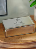 PMC personalised floral mirrored jewellery box, UK version