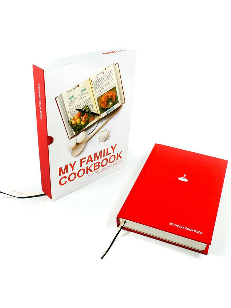 Suck UK red family cookbook, imported from the UK