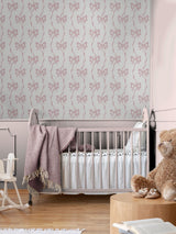 Next Cath Kidston Pink and Red Ribbon Bow A4 Wallpaper Sample- Buy online at McGrocer