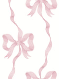 Cath Kidston pink ribbon bow wallpaper A4 sample, imported from the UK