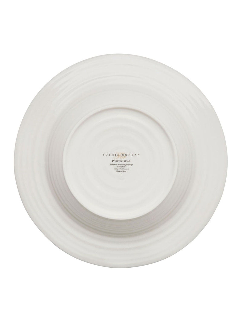 Sophie Conran white porcelain rimmed soup plates set of 4 (British brand)