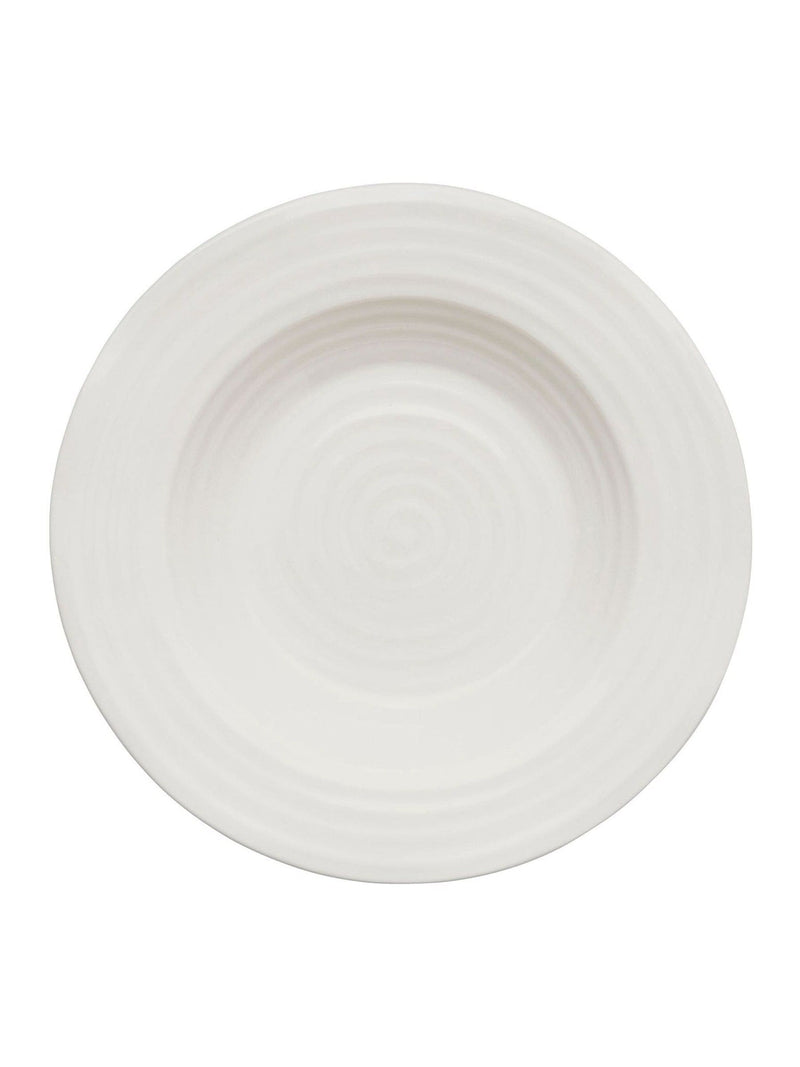 Sophie Conran white porcelain rimmed soup plates set of 4 (British brand)