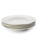 Sophie Conran white porcelain rimmed soup plates set of 4 (British brand)