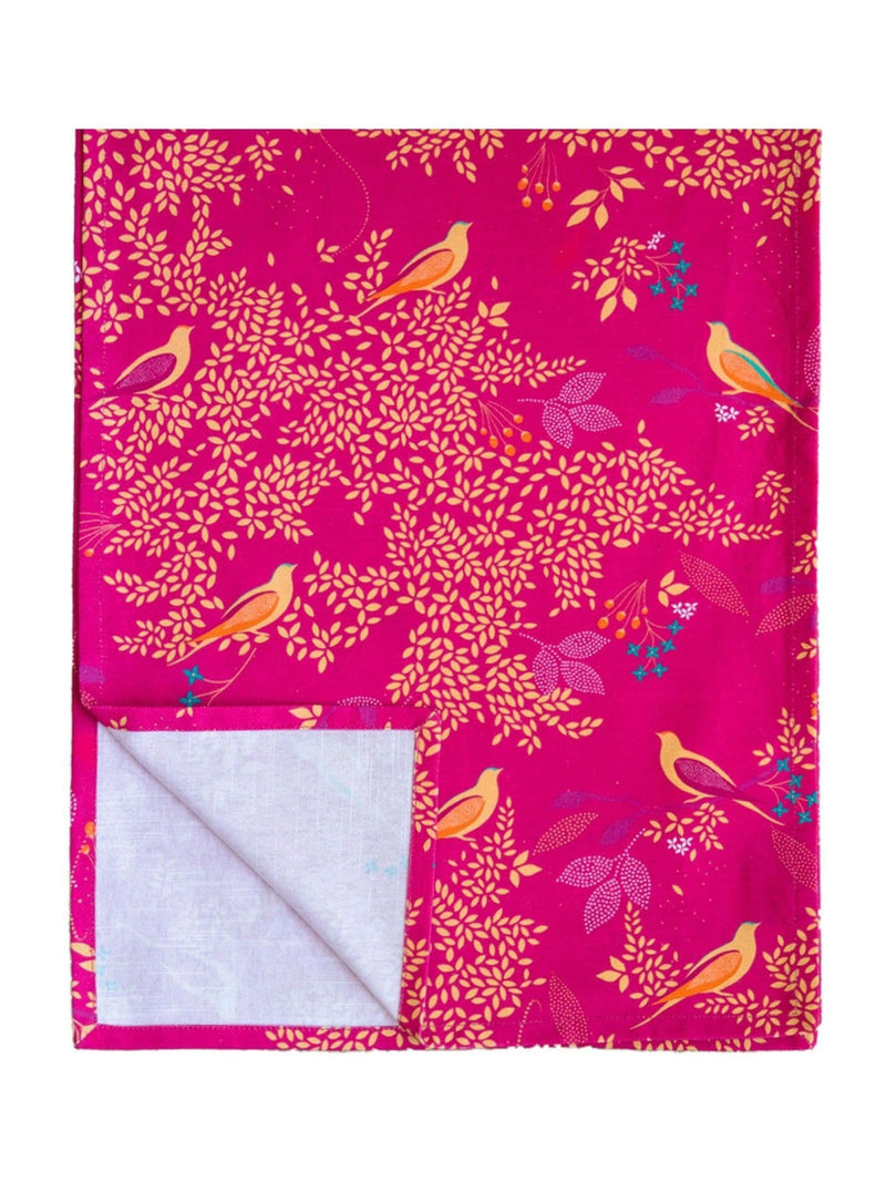 Sara Miller pink Chelsea birds table runner, imported from the UK
