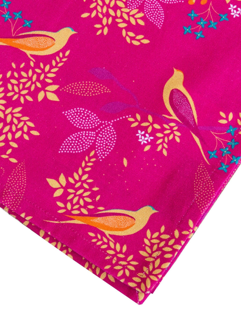 Sara Miller pink Chelsea birds table runner, imported from the UK