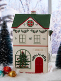 Spode Christmas Tree Village stacking canister - British product