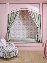Next Cath Kidston Pink and Red Ribbon Bow Wallpaper 10m x 52cm- Buy online at McGrocer