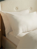 Silentnight almond white brushed cotton pillowcase pair - British product