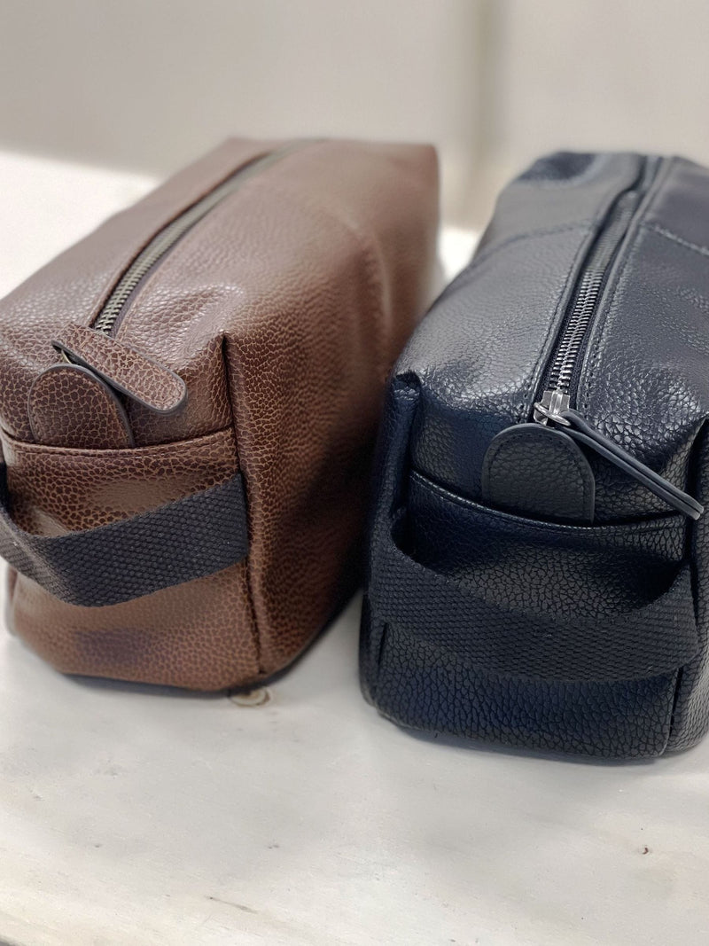 Solesmith monogrammed wash bag, imported from the UK