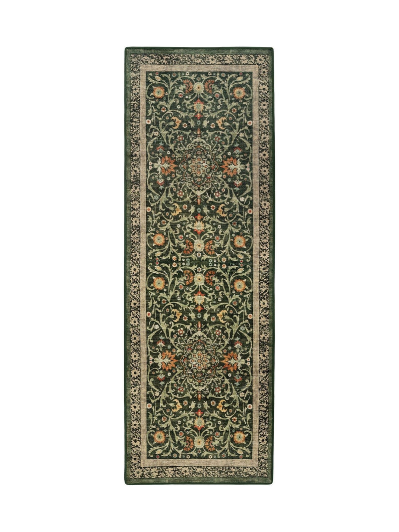 Hug Rug Green Country Paisley runner rug 75x220cm, UK version
