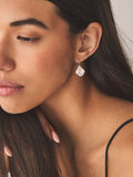 Silver tone pave sparkle drop earrings (British brand)