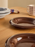 MADE.COM Quell side plates brown stoneware set of 4 - British product