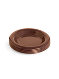 MADE.COM Quell side plates brown stoneware set of 4 - British product