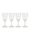 Nkuku clear Minati wine glasses set of 4, 18cm height (British brand)