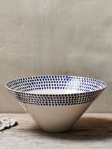 Next Nkuku Cream and Indigo Drop Serving Bowl- Buy online at McGrocer