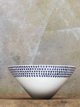 Next Nkuku Cream and Indigo Drop Serving Bowl- Buy online at McGrocer