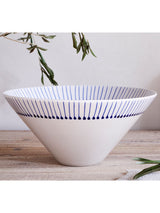 Next Nkuku Cream and Indigo Iba Serving Bowl- Buy online at McGrocer