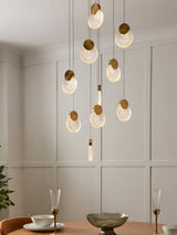 Next BHS Visconte Oskar 10 Light Glass Cluster Satin Brass Ceiling Light- Buy online at McGrocer