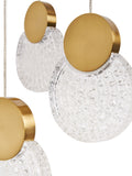 BHS Oskar 10-light LED glass cluster ceiling light satin brass, UK version