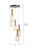 Visconte by BHS Hugo 5 light glass cluster ceiling light, UK version