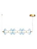Visconte Elias sky blue 6 LED glass ceiling light (British brand)
