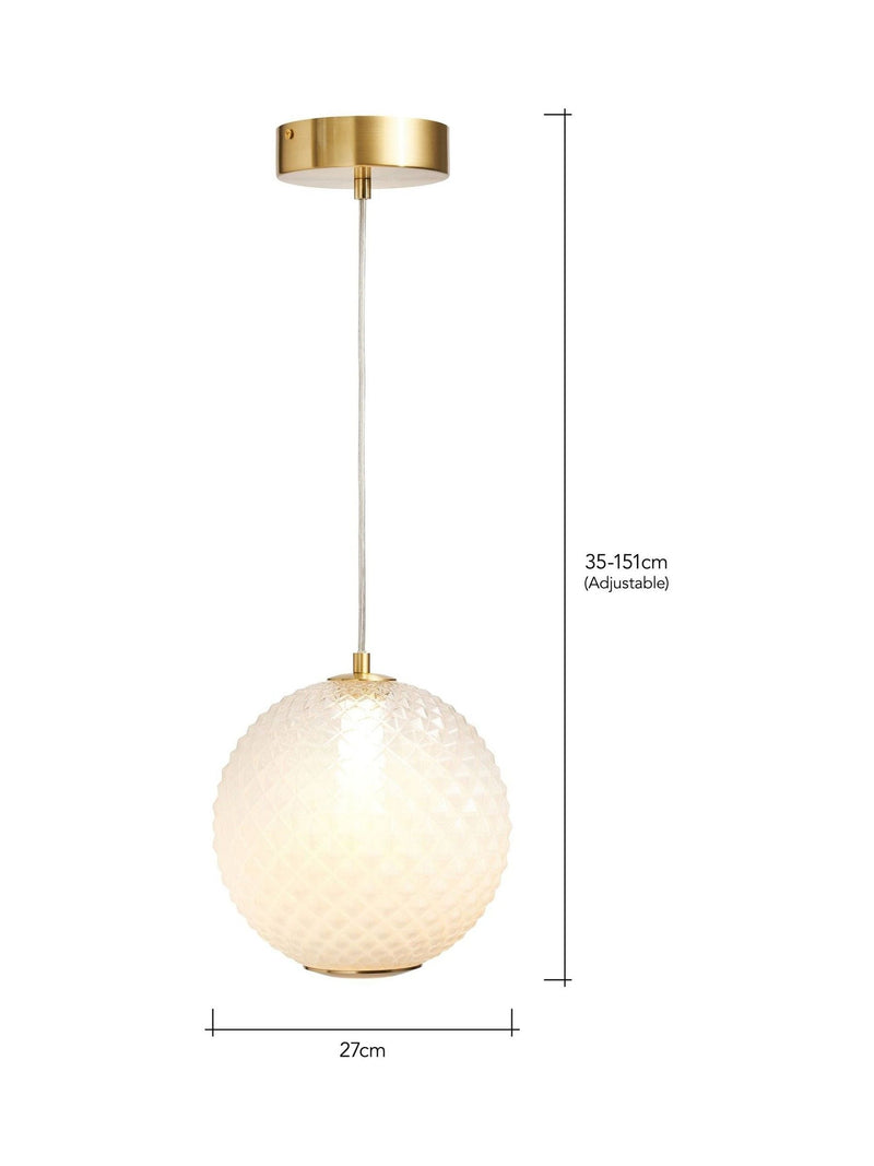 BHS satin brass LED pendant light (British brand)