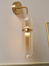 Next Visconte by BHS Bjorn LED Glass Wall Lamp in Champagne- Buy online at McGrocer