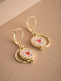 Cath Kidston spinning pendant earrings gold tone - British product